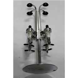 CHROME - 4 BOTTLE LIQUOR DISPENSER