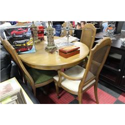 TABLE W 6 WICKERBACK CHAIRS