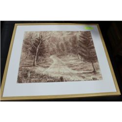 LIA AULBACH FRAMED FOREST SCENE PRINT