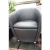 Image 1 : SHOWHOME BLACK LEATHERETTE TUB CHAIR