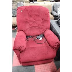 RED POWER RECLINING SOFA CHAIR