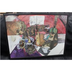 LIA AULBACH FRAMED ABSTRACT PICTURE