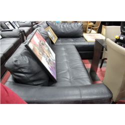 NEW BLACK LEATHER 'L' SHAPED SECTIONAL