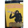 Image 1 : DRUNK MONKEY SITTING ON A BOX LARGE CANVAS PICTURE