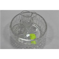 PINWHEEL CRYSTAL CREAM AND  SUGAR & BOWL