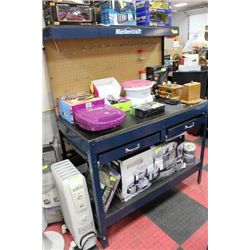 MASTERCRAFT WORK BENCH W/ LIGHTS & 2 DRAWERS