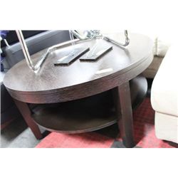 SHOWHOME ROUND WOOD VENEER COFFEE TABLE