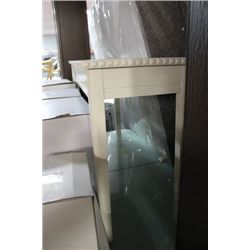 WHITE WOOD SIDEBOARD TABLE