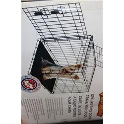 DELUXE 2-DOOR CRATE FOR DOGS