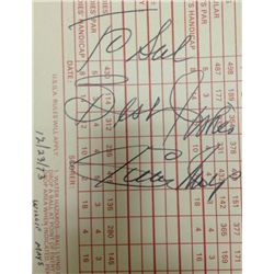 1973 Willie Mays Signed Golf Score Card JSA Certified