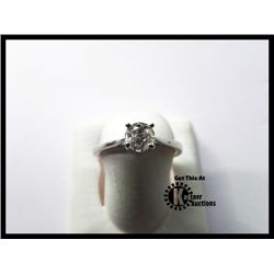 104-12136:10K WHITE GOLD DIAMOND SOLITAIRE RING