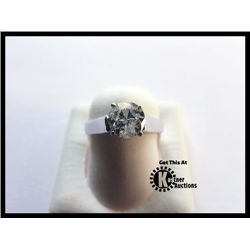 106-12428:14K WHITE GOLD DIAMOND SOLITAIRE RING