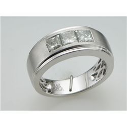 193-15399:14K WHITE GOLD GENTS BAND