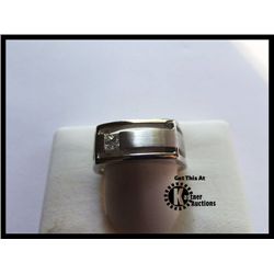 193-15955:14K WHITE GOLD GENTS RING