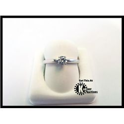 101-12558:14K WHITE GOLD DIAMOND SOLITAIRE RING