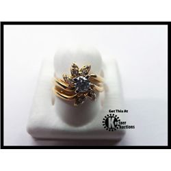 130-17324/17325:SET OF 14K YELLOW GOLD ENGAGEMENT