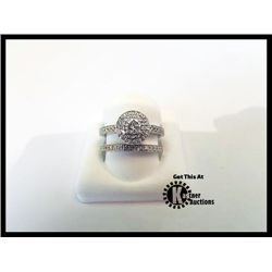 133-17595/17106:SET OF 14K WHITE GOLD DIAMOND
