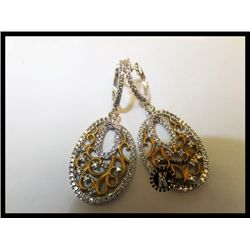 176-17814:18K WHITE & YELLOW GOLD CHANDELIER STYLE