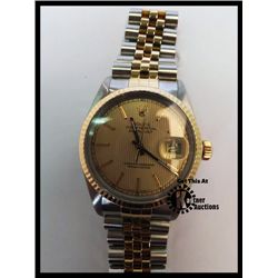 390-10016:GENTS REFURBISHED 18K & STAINLESS ROLEX