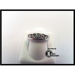 160-21289:14K WHITE GOLD DIAMOND BAND