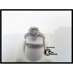 133-17623/17624:14K WHITE GOLD DIAMOND ENGAGEMENT