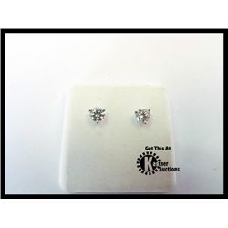 172-14971:14K WHITE GOLD DIAMOND STUD EARRINGS