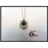 Image 1 : 14K WHITE GOLD, BLACK & WHITE DIAMOND PENDANT