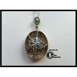 186-17589:18K ROSE & WHITE GOLD DIAMOND PENDANT