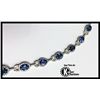 Image 1 : 14K WHITE GOLD SAPPHIRE & DIAMOND BRACELET