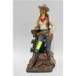20" COWGIRL STATUE