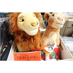 BOX W/ 3 WALT DISNEY PLUSH LION KING STUFFED TOYS