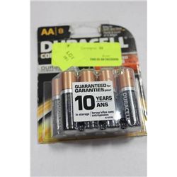 PK OF 8 DURACELL 'AA' BATTERIES