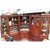 Image 2 : 5 PC CHERRY WOOD CORNER WALL UNIT