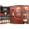 Image 7 : 5 PC CHERRY WOOD CORNER WALL UNIT