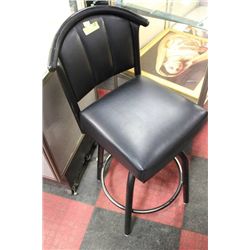 COMMERCIAL GRADE 25" LEATHER SWIVEL BAR STOOL