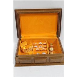 JEWELLERY BOX W/ CONTENTS