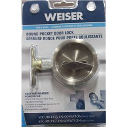 WEISER ROUND POCKET DOOR LOCK ON CHOICE