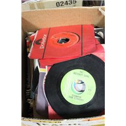 BOX OF 45'S RECORDS AS THEY COME