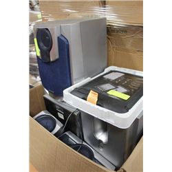 BOX OF SPEAKERS SOLD W I-PAD ART CASE