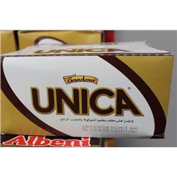 BOX OF UNICA WAFER COATED MILK CHOCOLATE BARS