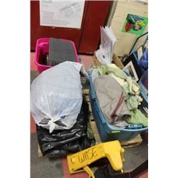 PALLET OF STORAGE SEIZURE MISC ITEMS