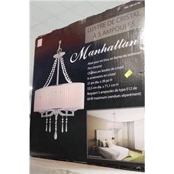 MANHATTAN 5 LIGHT CRYSTAL CHANDELIER