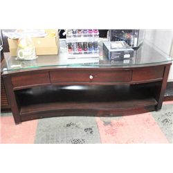 GLASSTOP SHOWHOME COFFEE TABLE W/DRAWER
