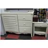 Image 1 : SHOWHOME WHITE 3 DRAWER 1 DOOR CABINET W END