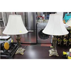 PAIR OF GOLD TONE SHOWHOME LAMPS