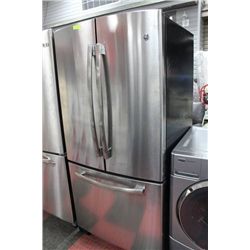 GE STAINLESS STEEL FRENCH DOOR FRIDGE