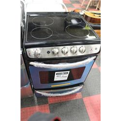 GE 24" SLIDE-IN 4 BURNER CERAMIC TOP STOVE