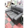 Image 1 : BLACK LEATHER LOVE SEAT