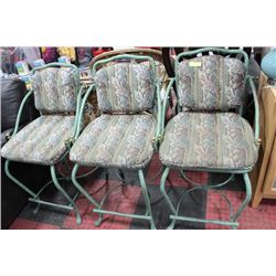 TALL IRON KITCHEN NOOK CHAIR