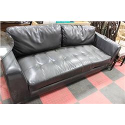 NEW BLACK LEATHERETTE SOFA